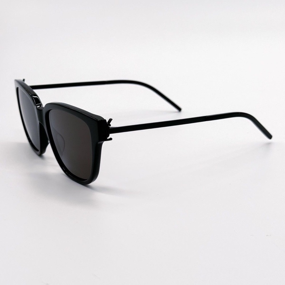 YSL Iconic Monochrome Black Thin Frame & Hardware Sunglasses - Picture 6 of 10